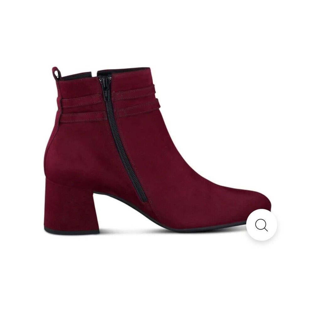 Paul Green Sydney Women's Ankle Bootie US 7 UK 5 Burgundy Austria Red Suede